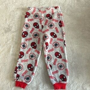 Marvel - Spiderman - Fleecey/furry cuffed joggers. Size  2/3